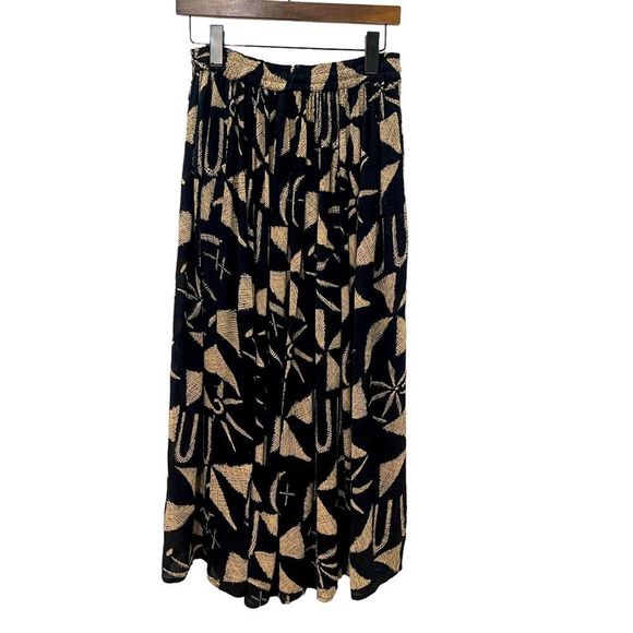 Orvis Tan & Black A Line Skirt Size 10 - Picture 4 of 8